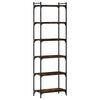 vidaXL Bokhylle 6 etasjer r&oslash;kt eik 60x30x188 cm konstruert tre