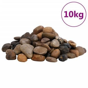 vidaXL Polerte sm&aring;stein 10 kg flerfarget 2-5 cm
