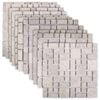 vidaXL Mosaic Fliser Krem 30 x 30 cm Marmor