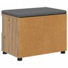 vidaXL Gangbenk med pute med skuff Artisan Eik 60 x 38 x 46 cm