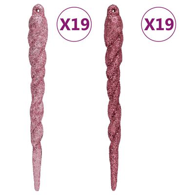 vidaXL Julekulesett 108 deler hvit/rosa