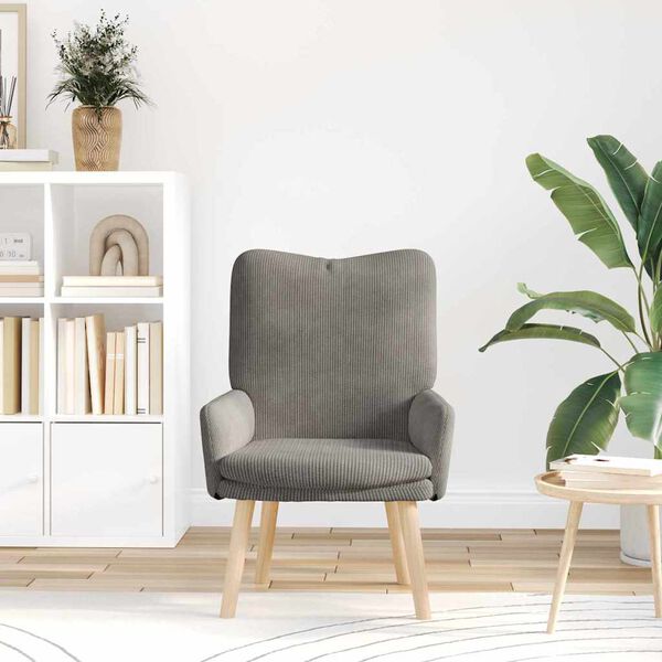 vidaXL lenestol Lysegrå 63 x 67 x 94 cm Sherpa-stoff