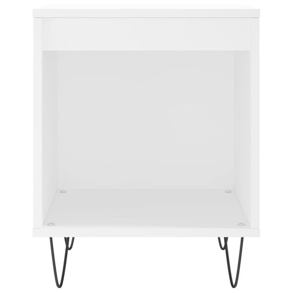 vidaXL Nattbord hvit 40x35x50 cm konstruert tre