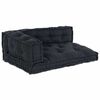 vidaXL Sofa pute 3 pcs Antrasitt stoff