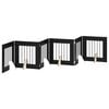 vidaXL Foldbar hundegitter med stativer 6 stk. Svart eik 362 cm