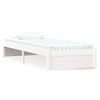 vidaXL Sengeramme hvit heltre 75x190 cm Small Single