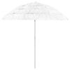 vidaXL Strandparasoll Hawaii hvit 240 cm