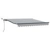vidaXL Automatisk uttrekkbar markise LED antrasitt og hvit 300x250 cm