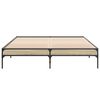 vidaXL Sengeramme sonoma eik 160x200 cm konstruert tre og metall