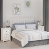 vidaXL Nattbord 2 stk hvit 40x35x61,5 cm heltre furu