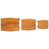 vidaXL Reirbord 3 pcs Naturlig Massiv Mahogni Tre