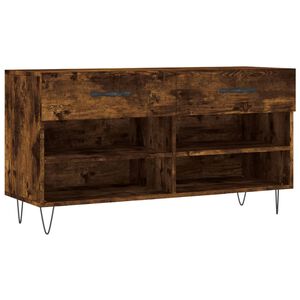 vidaXL Skobenk r&oslash;kt eik 102x35x55 cm konstruert tre