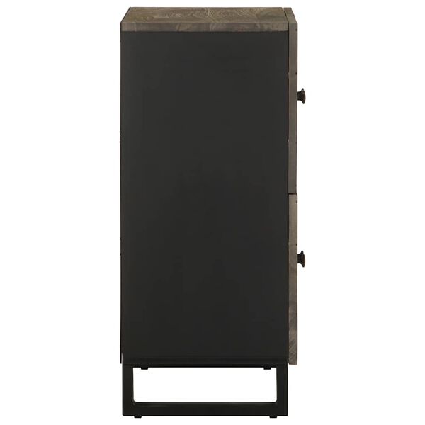 vidaXL Skjenk svart 60x33x75 cm heltre mango