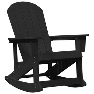 vidaXL Adirondack gyngestol Svart 73.5 x 92 x 90cm HDPE