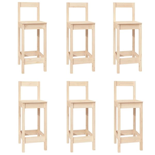 vidaXL Barsett 7 deler heltre furu