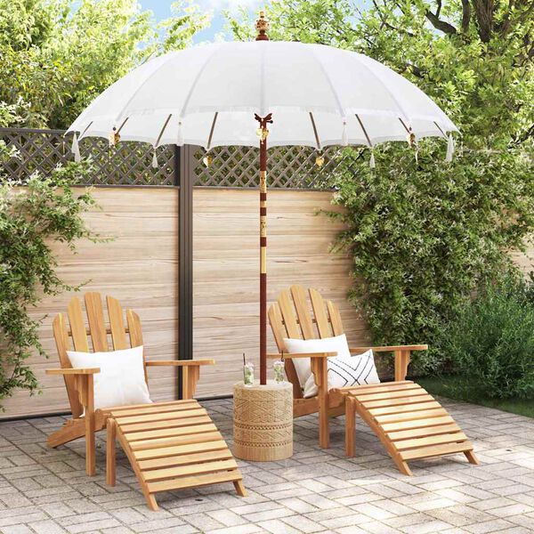 vidaXL Balinesisk Parasol Krem 215 x 215 x 260 cm