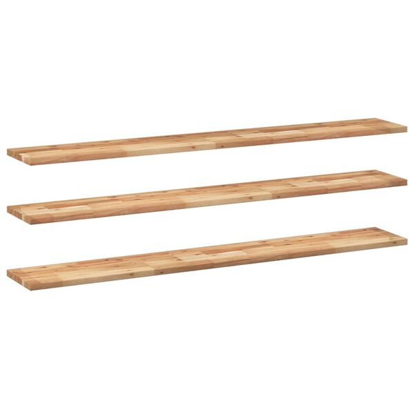vidaXL Flytende hyller 3 stk 160x20x2 cm oljebehandlet heltre akasie