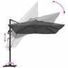 vidaXL Kipp Roma Parasol Anthracite og svart 352 x 251 x 265 cm