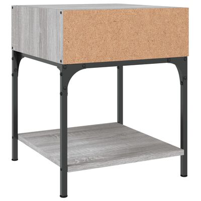 vidaXL Nattbord grå sonoma 40x41x50 cm konstruert tre