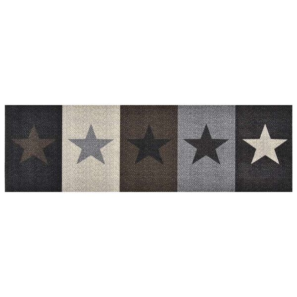 vidaXL Vaskbart kj&oslash;kkenteppe Stars 45x150 cm