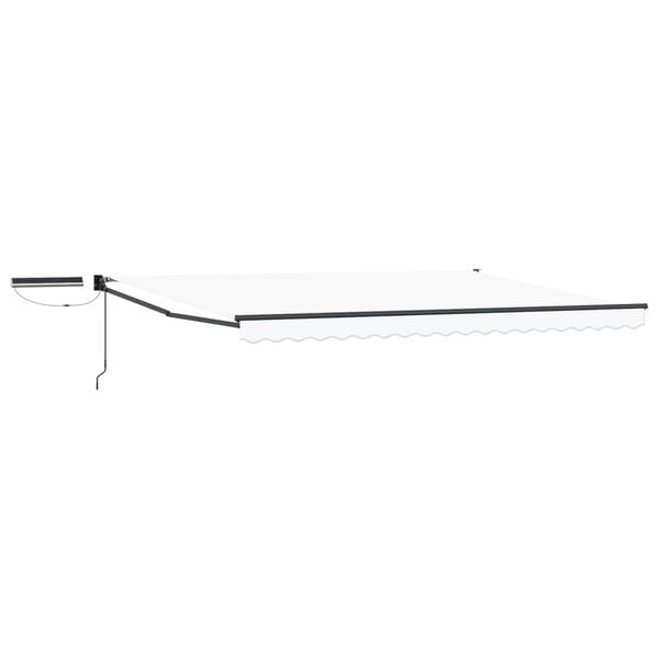 vidaXL Elektrisk Utrekkbar Markise Hvit 4 x 2 m