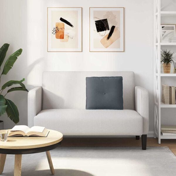 vidaXL Bakputen M&oslash;rkegr&aring; 50 x 45 cm Corduroy stoff