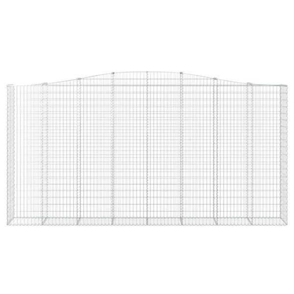 vidaXL Gabionkurver buede 5 stk 400x50x200/220 cm galvanisert jern