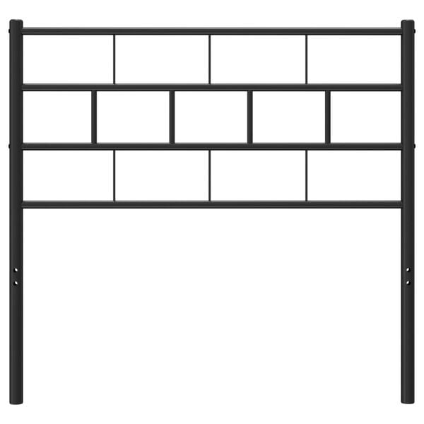 vidaXL Utskiftbar sengegavl i metall svart 80 cm