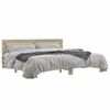vidaXL Sengeramme sonoma eik 200x200 cm konstruert tre og metall