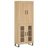 vidaXL Highboard sonoma eik 69,5x34x180 cm konstruert tre