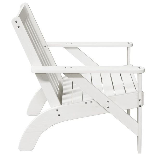 vidaXL Adirondack hagestol hvit 75x77x77 cm heltre furu