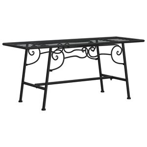 vidaXL Benk tre 110 cm svart st&aring;l