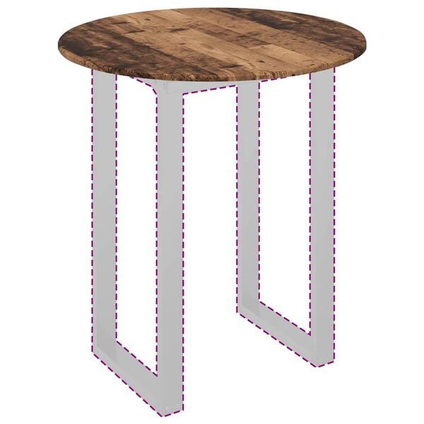 vidaXL Bordplate Gammelt tre 80 x 80 x 1,5 cm Konstruert tre