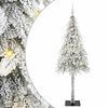 vidaXL Juletre med 300 LED med stativ Hvit 180 cm PE og st&aring;l