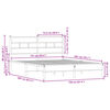 vidaXL Sengeramme uten madrass med hodegavl sonoma eik 150x200 cm