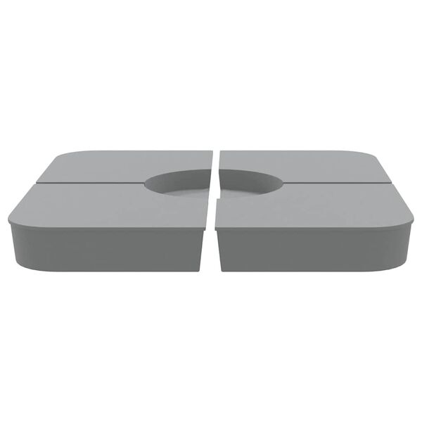 vidaXL Parasollbasesett 4 stk for parasoller med kryssfot 100 kg PP
