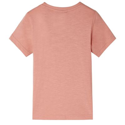 T-skjorte for barn med korte ermer lyseoransje 92
