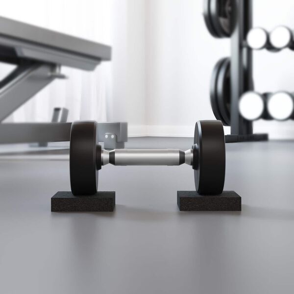 vidaXL Gummipute Svart Gummi