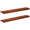 vidaXL Vinduplanker 2 stk. Brun 100 x 15 x 2 cm Massiv b&oslash;ketre