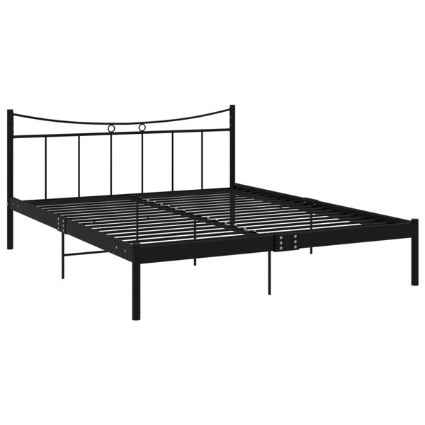 vidaXL Sengeramme svart metall 160x200 cm