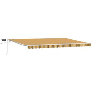 vidaXL Uttrekkbar markise Flerfarget 500 &times; 350 cm Stoff og Aluminium