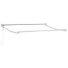 vidaXL Elektrisk uttrekkbar markiseramme Hvit 2,5 x 2 m Aluminium