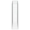 vidaXL Gabionkurv buet 200x50x200/220 cm galvanisert jern