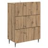 vidaXL Skuffeskap 66 x 34,5 x 92 cm Konstruert tre Artisan eik