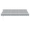 vidaXL Automatisk uttrekkbar markise LED antrasitt og hvit 350x250 cm