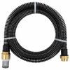 vidaXL Sugeslange med messingkoblinger svart 1,1" 5 m PVC