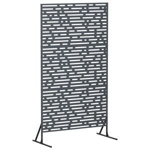 vidaXL Personvernsvegg 100 x 50 x 180 cm St&aring;l Antrasitt