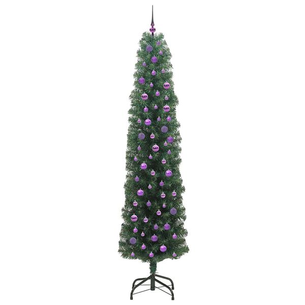 vidaXL Kunstig juletre med 300 LED gr&oslash;nn 240 cm PVC og st&aring;l og plast