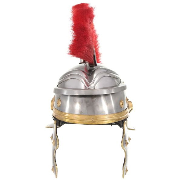 vidaXL Romersk soldathjelm antikk replika LARP sølv stål