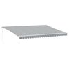 vidaXL Manuell uttrekkbar markise antrasitt og hvit 500x350 cm